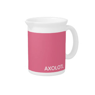 Axolotl pink color name beverage pitcher