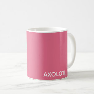 Axolotl pink color name coffee mug