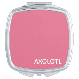 Axolotl pink color name compact mirror
