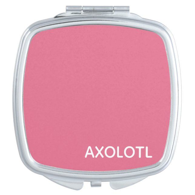 Axolotl pink color name compact mirror (Front)