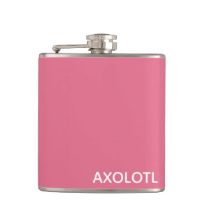 Axolotl pink color name flask