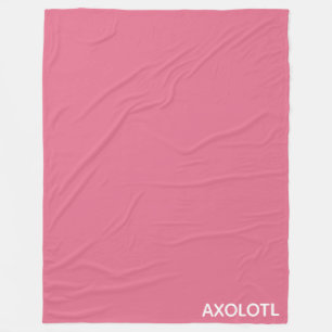 Axolotl pink color name fleece blanket
