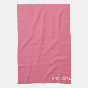Axolotl pink color name kitchen towel