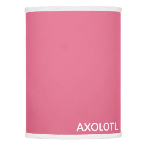 Axolotl pink color name lamp shade