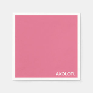 Axolotl pink color name napkins