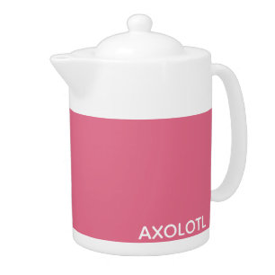 Axolotl pink color name teapot