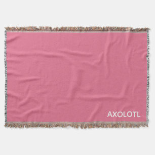 Axolotl pink color name throw blanket