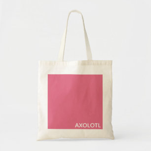 Axolotl pink color name tote bag