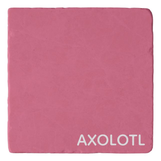 Axolotl pink color name trivet (Front)