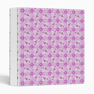 Axolotl Pink Plaid Pattern Binder