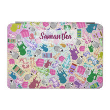 Axolotl Pink Stairs Custom Name iPad Case