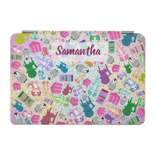 Axolotl Pink Stairs Custom Name iPad Case
