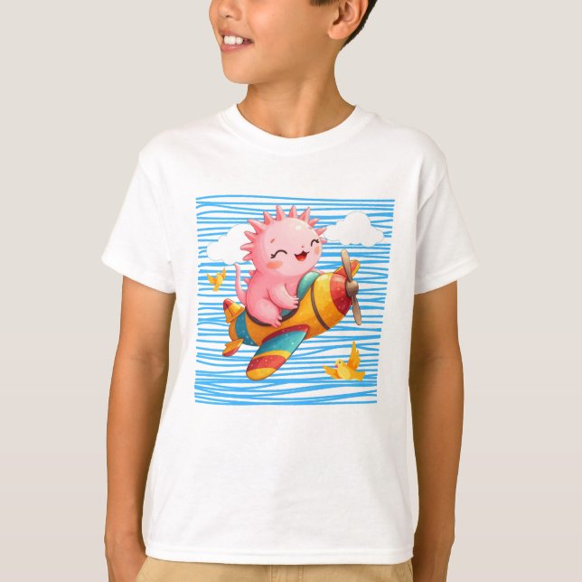 Axolotl plane T-Shirt (Front)