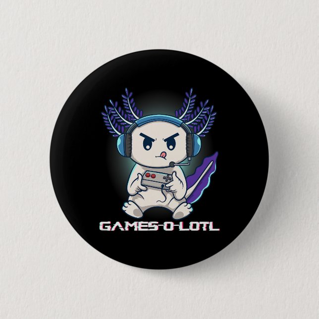 Axolotl Playing Console Video Games Gamesolotl Gam Button (Front)