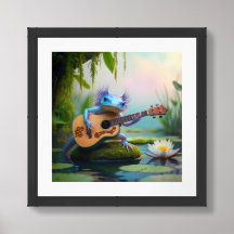 Axolotl Playing Guitar