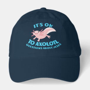 Axolotl questions about Jesus cute christian Hat