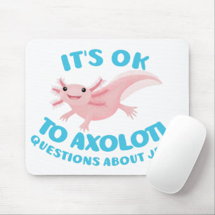 Axolotl questions about Jesus cute christian Mouse Pad