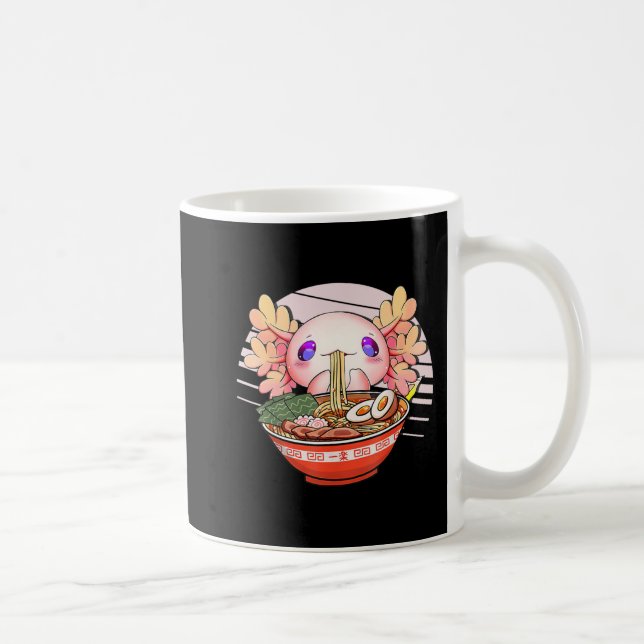 Axolotl Ramen Noodles Japanese Kawaii Anime Otaku  Coffee Mug (Right)