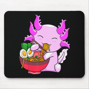 Axolotl Ramen Noodles Japanese Otaku Kawaii Anime Mouse Pad