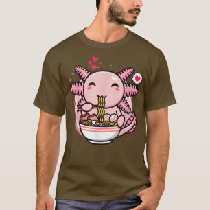 Axolotl Ramen Noodles Kawaii Anime Japanese Otaku T-Shirt