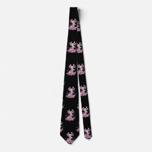 Axolotl Riding Blobfish Neck Tie