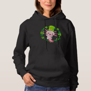 Axolotl Saint Patricks Day Lucky Cute Axolotl St P Hoodie