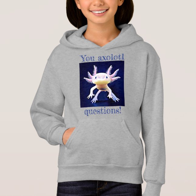 Axolotl Salamander Amphibian Hoodie (Front)