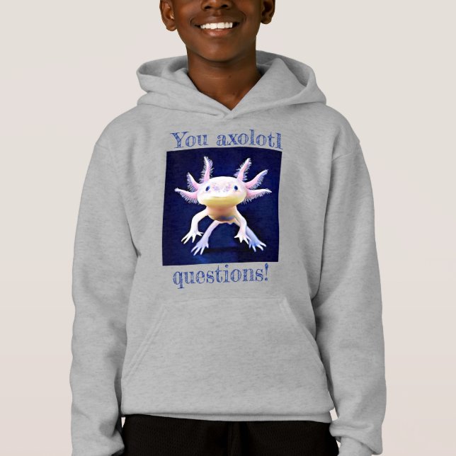 Axolotl Salamander Amphibian Hoodie (Front)