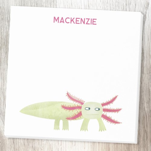Axolotl Salamander Fun Personalized Custom Name Post-it Notes