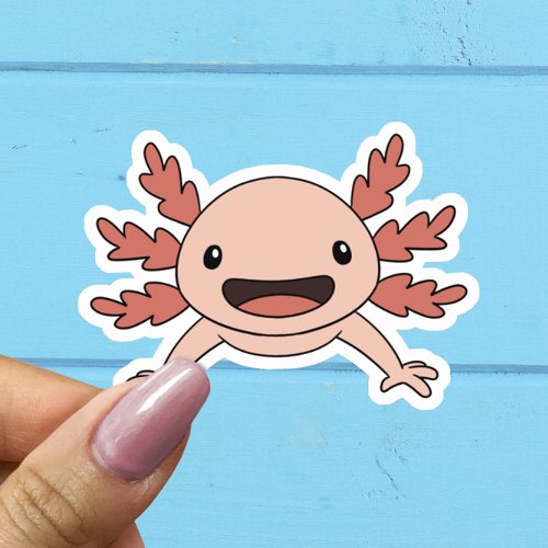 Axolotl Smiling Right At You Sticker
