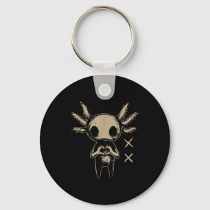 Axolotl Still Emo Goth  Keychain