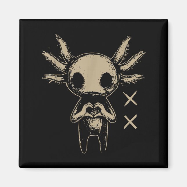 Axolotl Still Emo Goth  Magnet (Front)