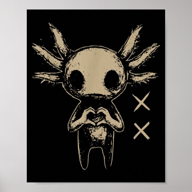 Axolotl Still Emo Goth  Poster (Front)