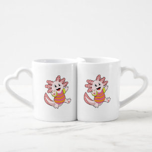 Axolotl Swimming Coffee Mug Set