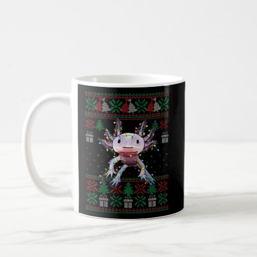 Axolotl Ugly Christmas Sweater Pajamas Cute Axolot Coffee Mug
