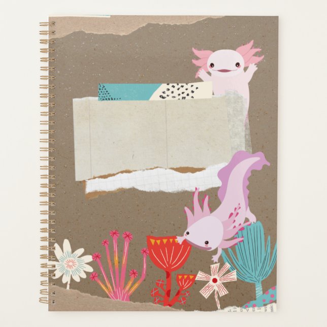 Axolotl under water  for Axolotl Lovers  Planner (Front)