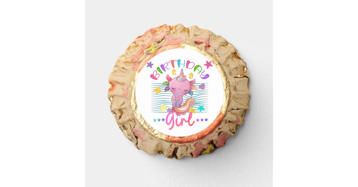 Cute Happy Birthday Axolotl Party Favor Bag, Zazzle