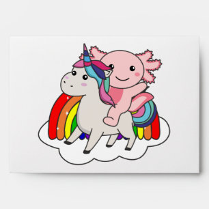 Axolotl Unicorn Rainbow Animals Unicorns Envelope