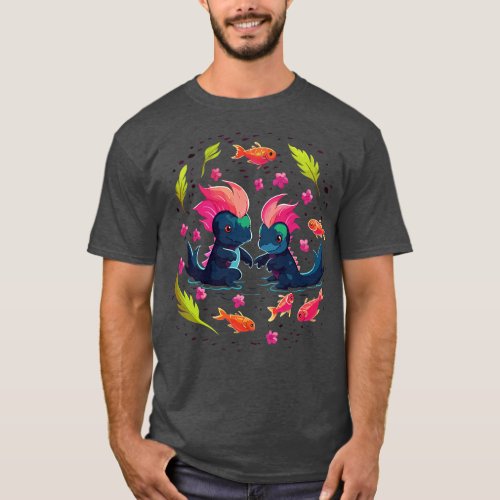 Axolotl Valentine Day T_Shirt