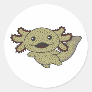 Axolotl Various Types Of Axolotls Sweet Animals Cl Classic Round Sticker