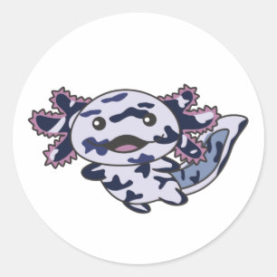 Axolotl Various Types Of Axolotls Sweet Animals Cl Classic Round Sticker