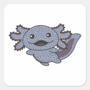 Axolotl Various Types Of Axolotls Sweet Animals Sq Square Sticker