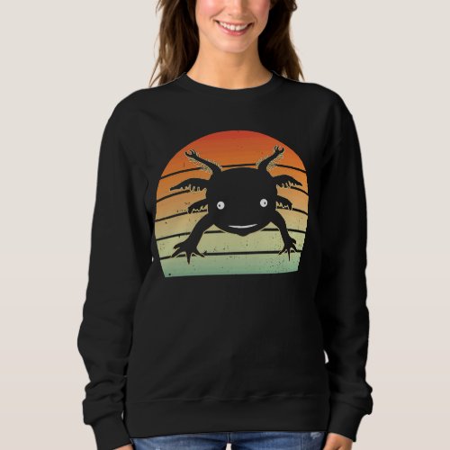 Axolotl Vintage Sunset Retro Style Mexican Salaman Sweatshirt