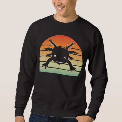 Axolotl Vintage Sunset Retro Style Mexican Salaman Sweatshirt