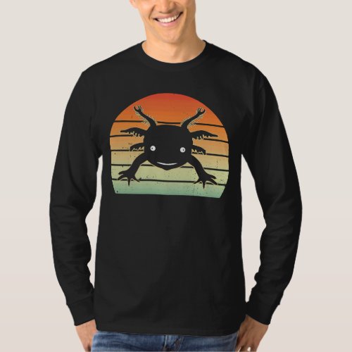 Axolotl Vintage Sunset Retro Style Mexican Salaman T_Shirt
