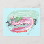Axolotl Water Puppy Postcard