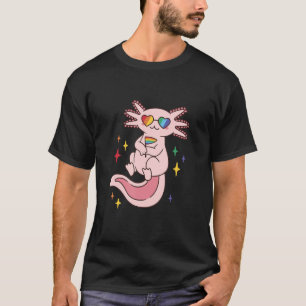 Axolotl Wearing Rainbow Colored Glasses T-Shirt