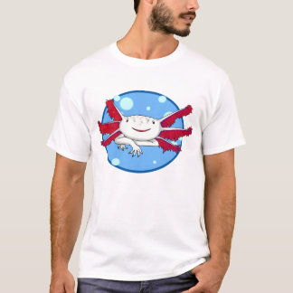 axolotl (white with spots) bubble shirt
