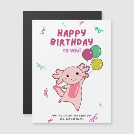 Axolotl Wishes Happy Birthday To You Axolotls (Front/Back)