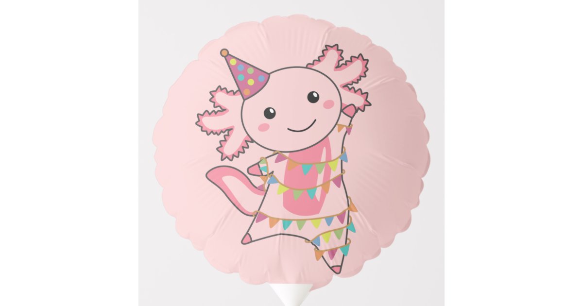 Axolotl Wishes Happy Birthday To You Axolotls Balloon | Zazzle